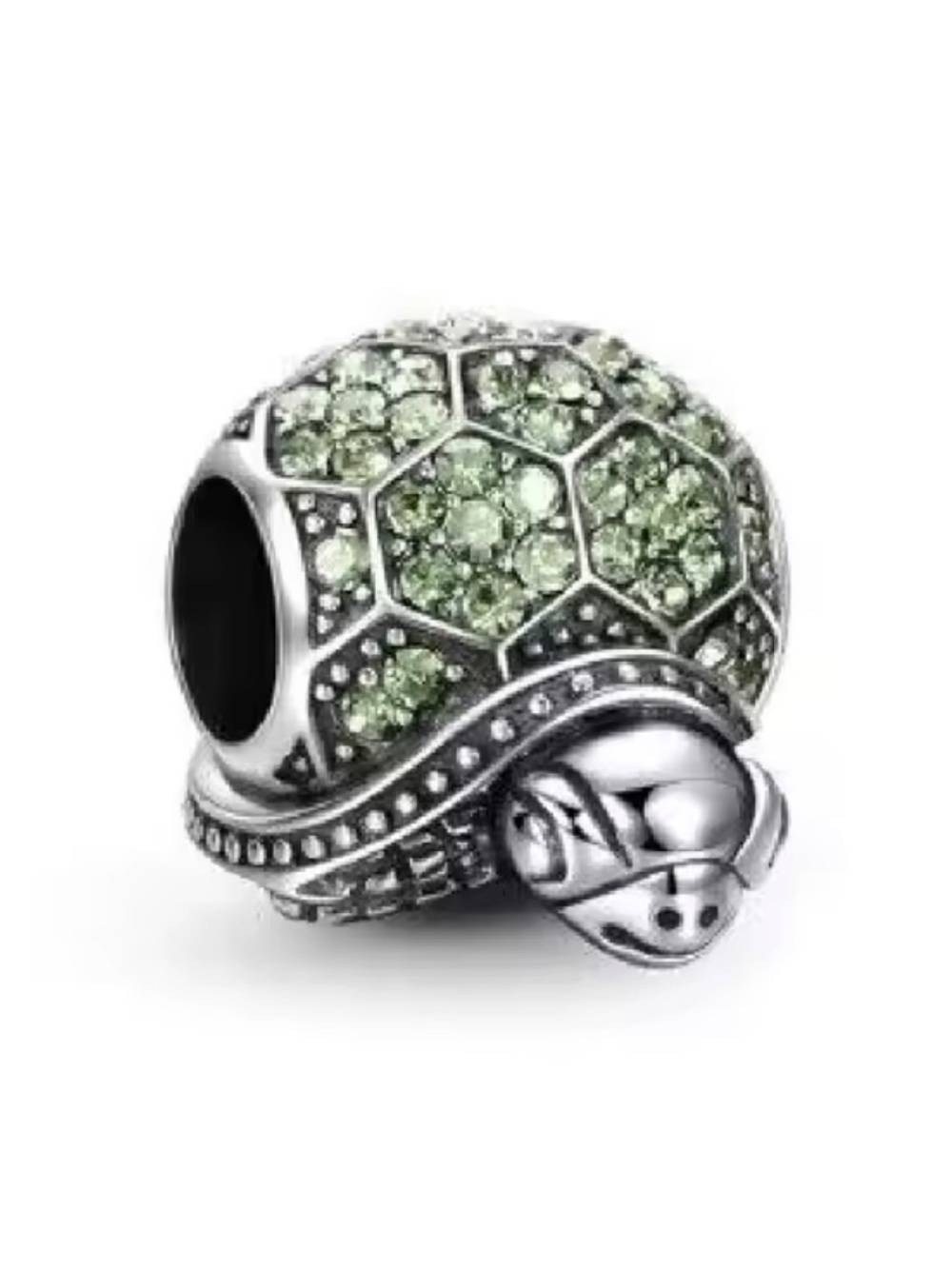 NWOT Sparkling Green Turtle Charm Sterling Silver 925